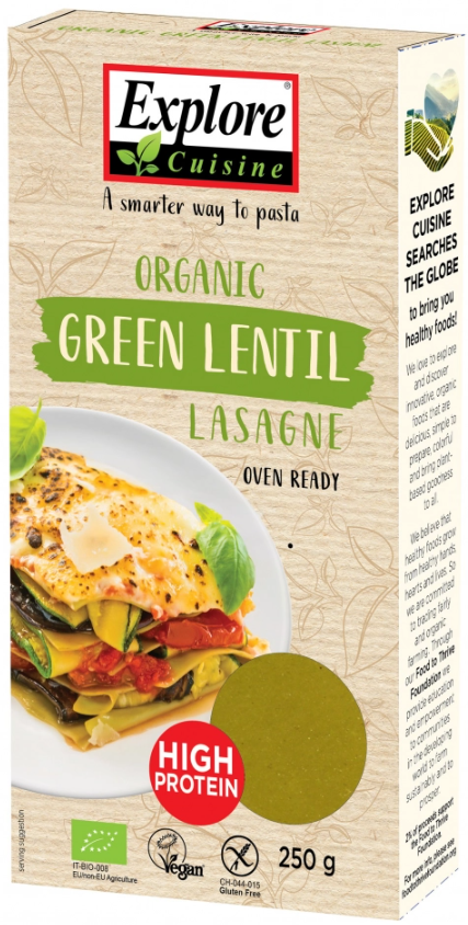 Explore Cuisine Bio Lasagne aus Grünen Linsen (250g)