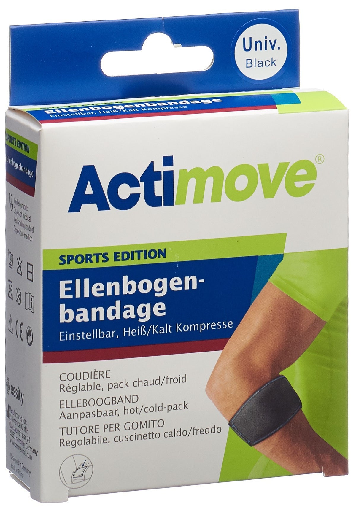 Actimove Sport Ellenbogenbandage Heiss/Kalt Kompresse (1 Stk)