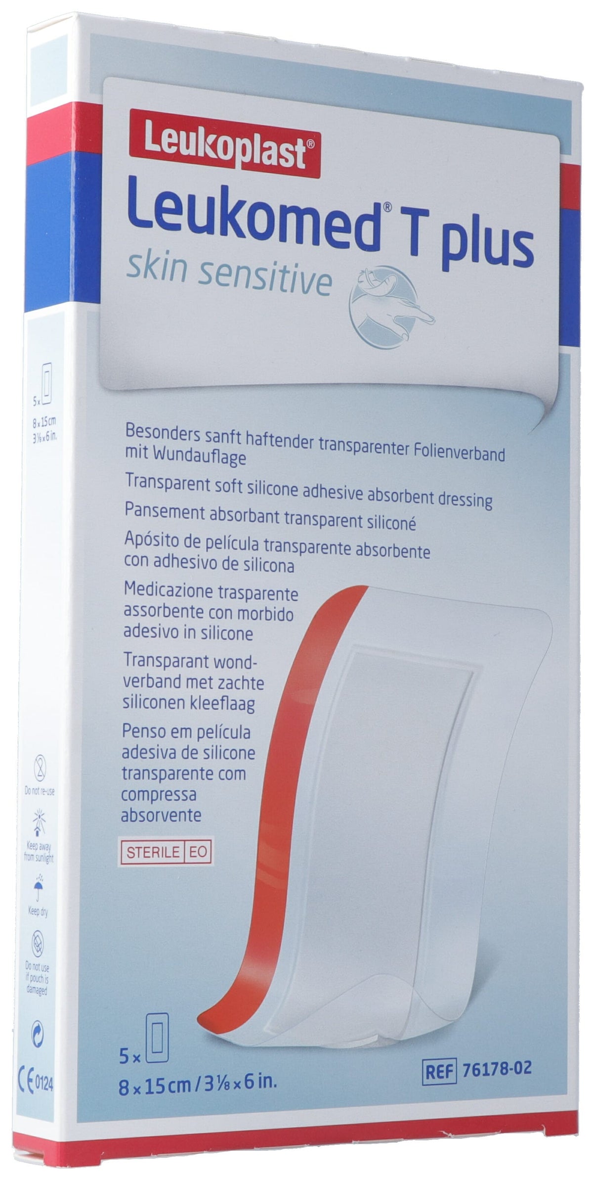 Leukomed T plus skin sensitive 8x15cm (5 Stk)