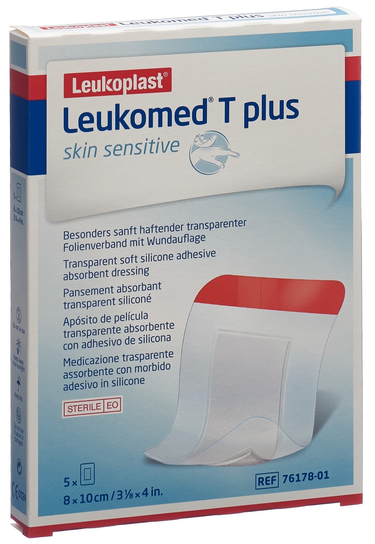 Leukomed T plus skin sensitive 8x10cm (5 Stk)