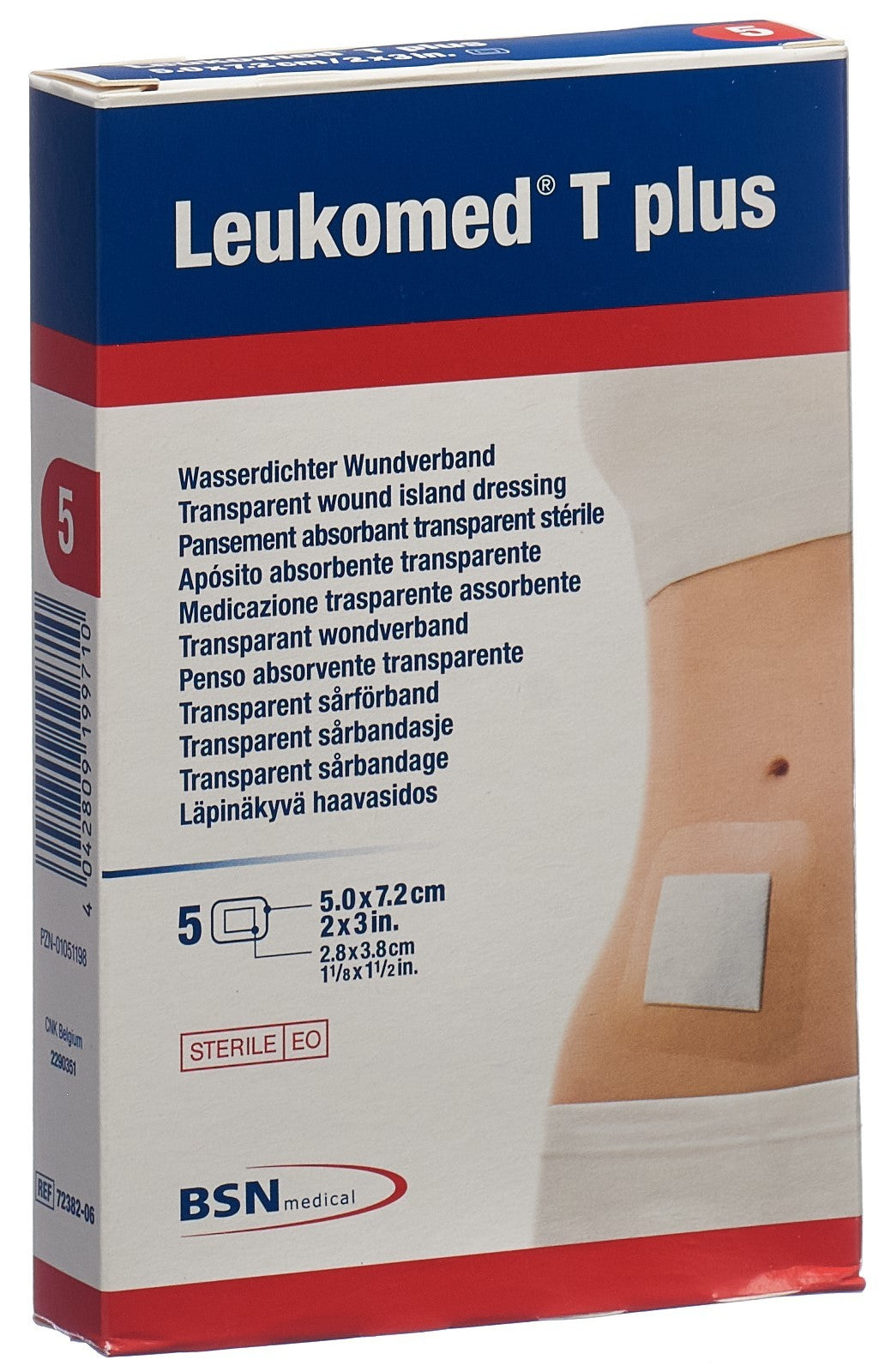 Leukomed T plus transparenter Wundverband 7.2x5cm (5 Stk)