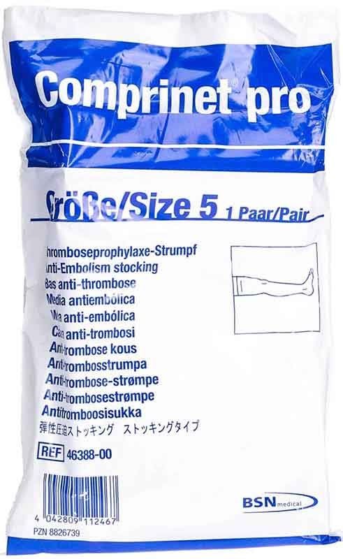 Comprinet pro Thromboseprophylaxe-Strumpf A-G Grösse 5 normal weiss (1 Paar)