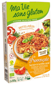 Ma vie sans gluten Bratlinge nach Art der Provence - Buchweizen & rote Linsen (2x100g)