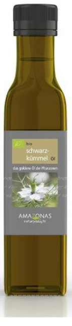 AMAZONAS Schwarzkümmelöl 100 % Bio Ägypten (250ml)