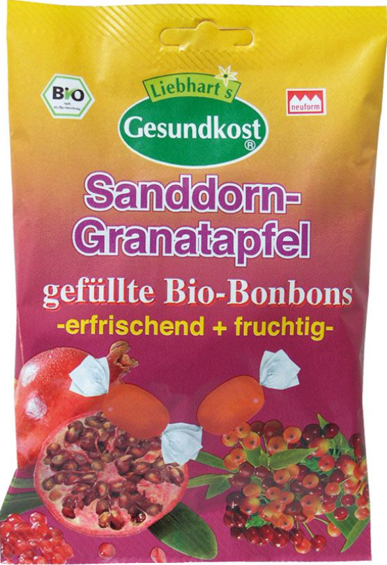 Liebhart's Bio-Bonbons Sanddorn-Granatapfel (100g)