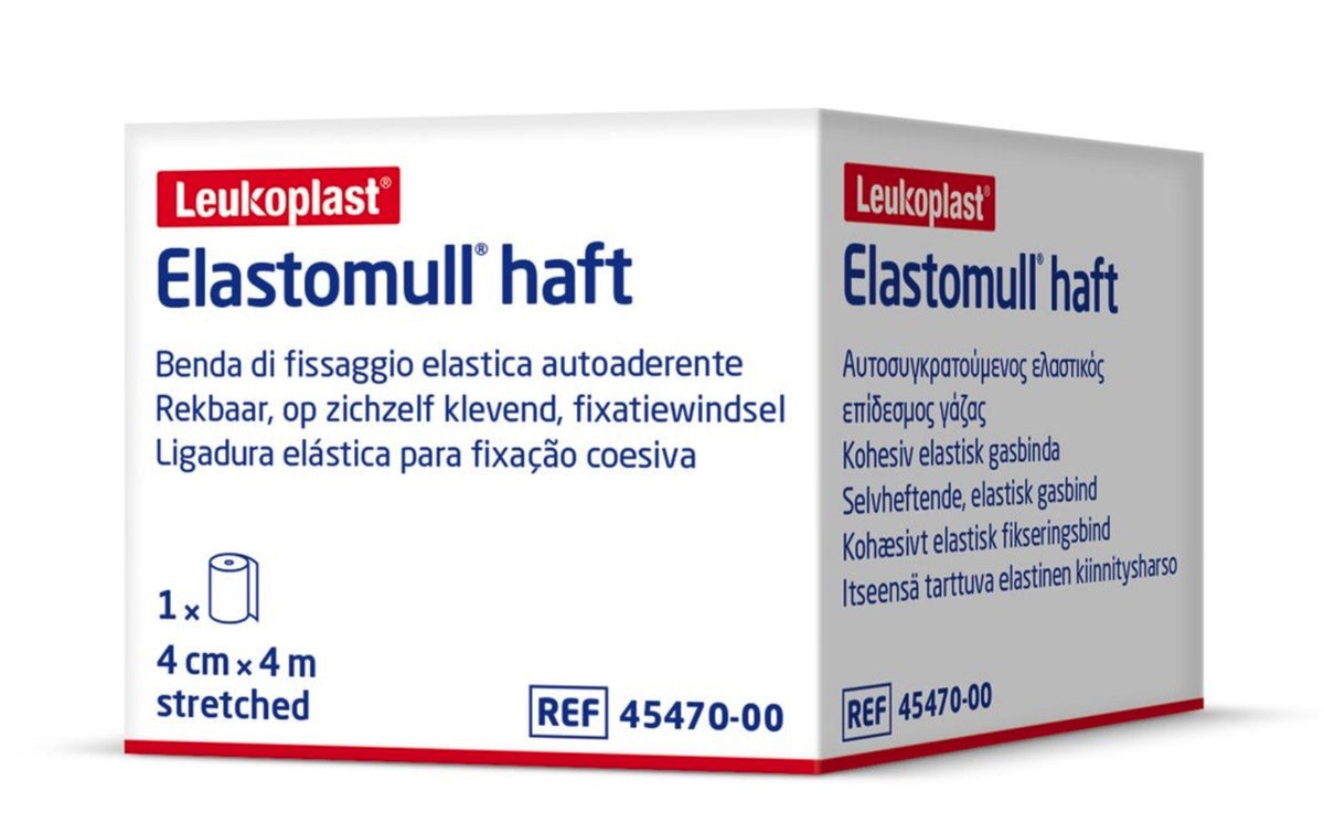 Elastomull haft Gazebinde weiss 4mx4cm Rolle (1 Stk)