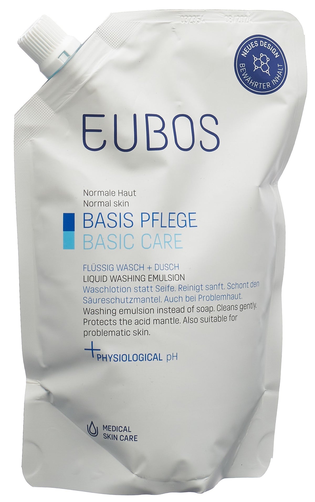 EUBOS Seife liquide unparfümiert blau refill (400ml)