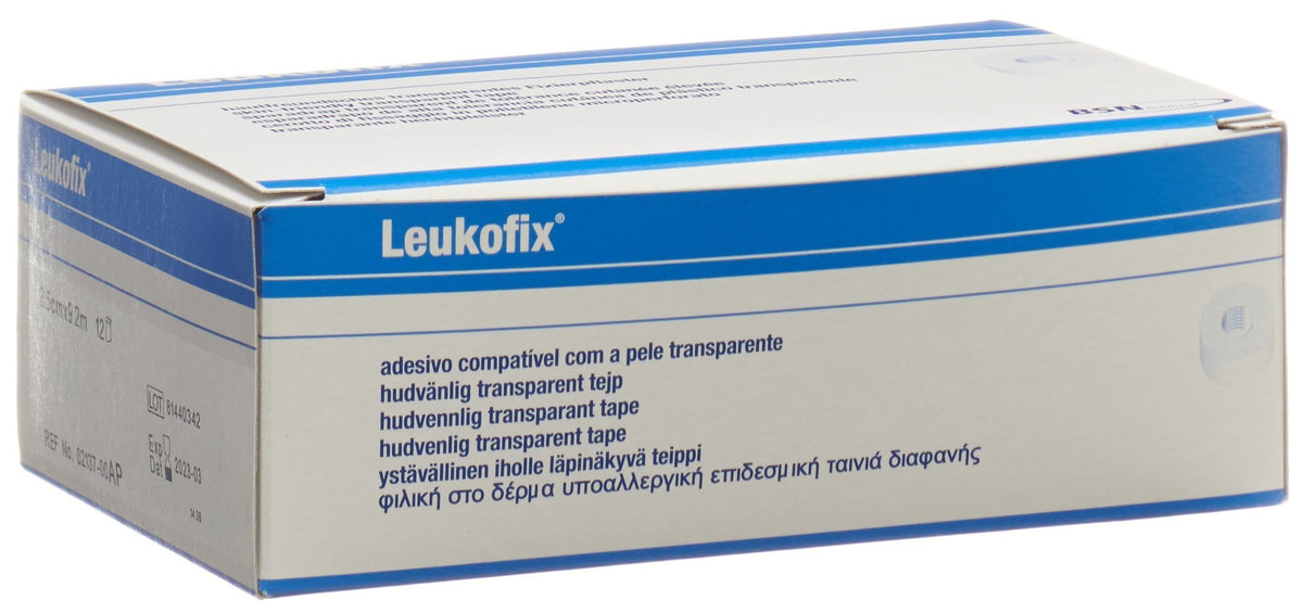Leukofix Heftpflaster 9.2mx2.5cm transparent (12 Stk)