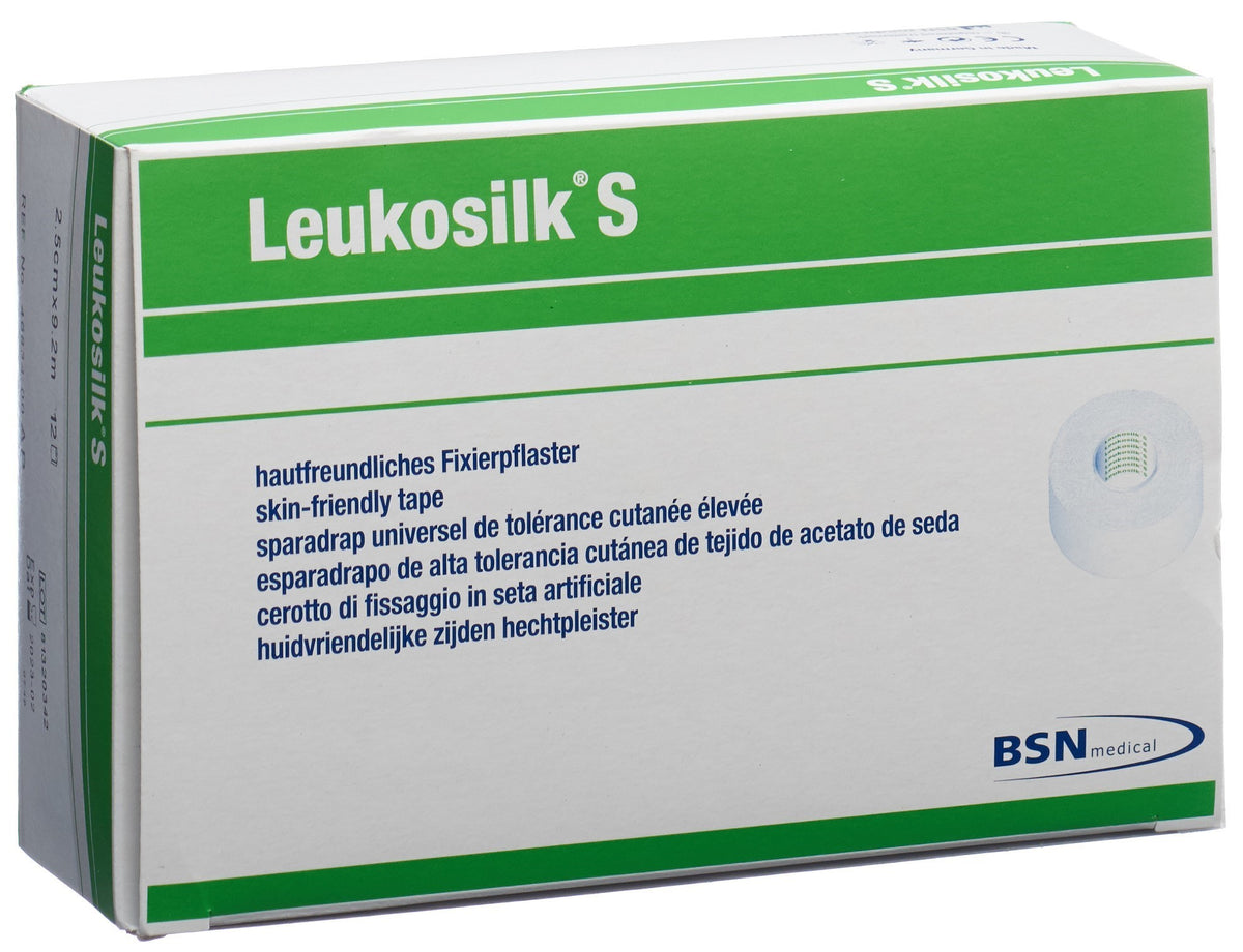 Leukosilk S Heftpflaster 9.2mx2.5cm weiss (12 Stk)