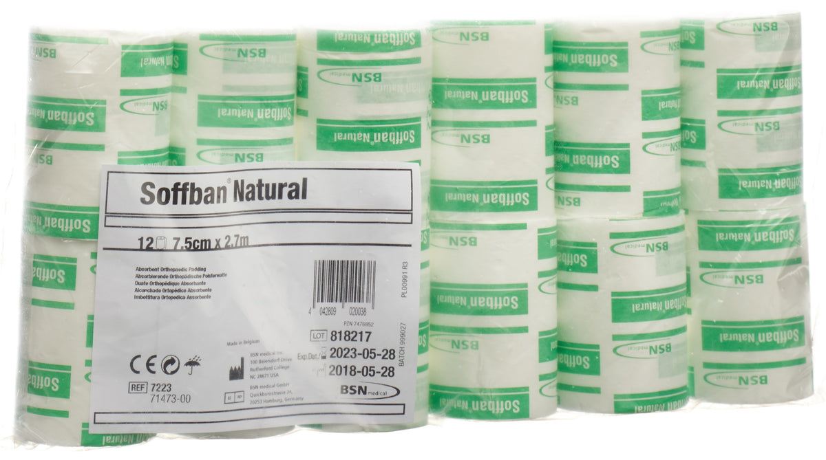 Soffban Natural Polsterbinde 7.5cmx2.7m (12 Stk)