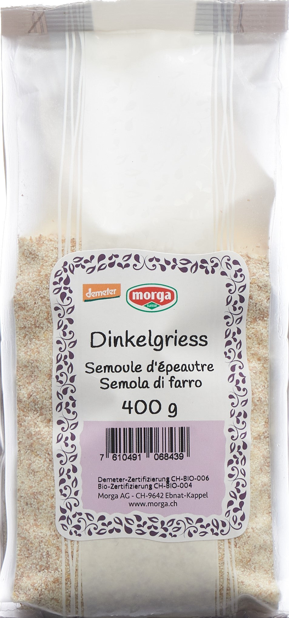morga Dinkelgriess Bio Demeter (400g)