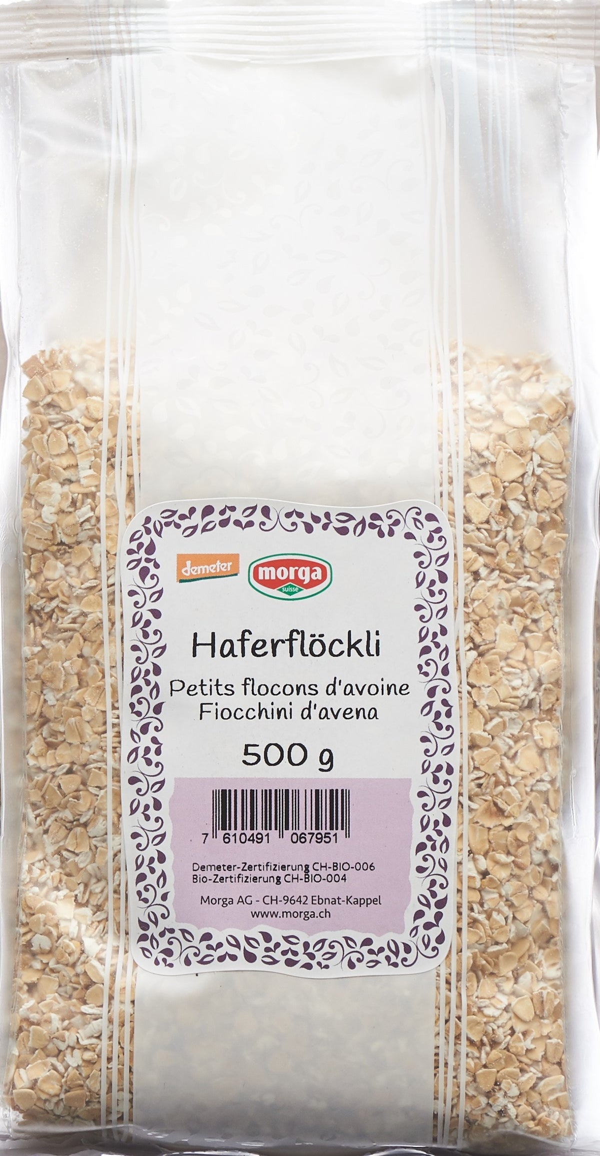 morga Haferflöckli Demeter (500g)