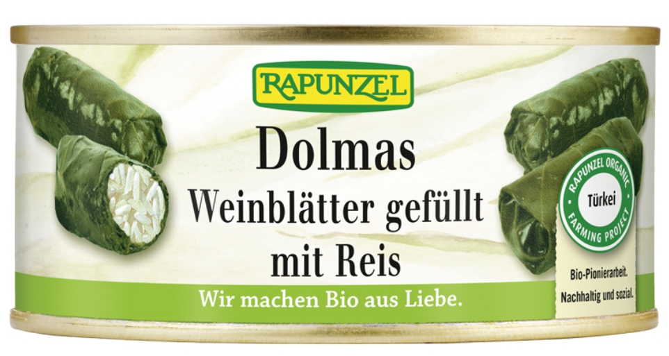 RAPUNZEL Dolmas Weinblätter gefüllt mit Reis (280g)