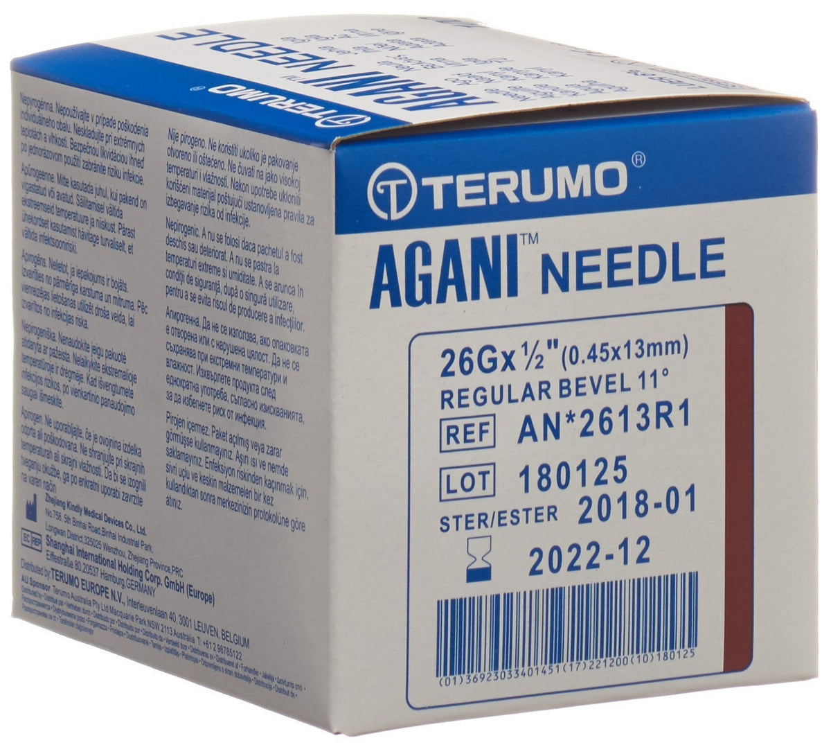 TERUMO Agani Einmalkanüle 26G 0.45x13mm braun (100 Stk)