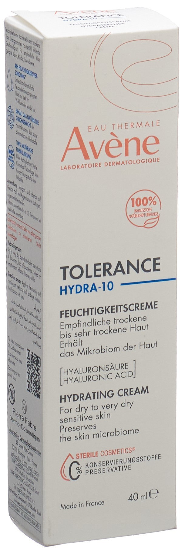 Avène Tolerance Hydra-10 Feuchtigkeitscreme (40ml)