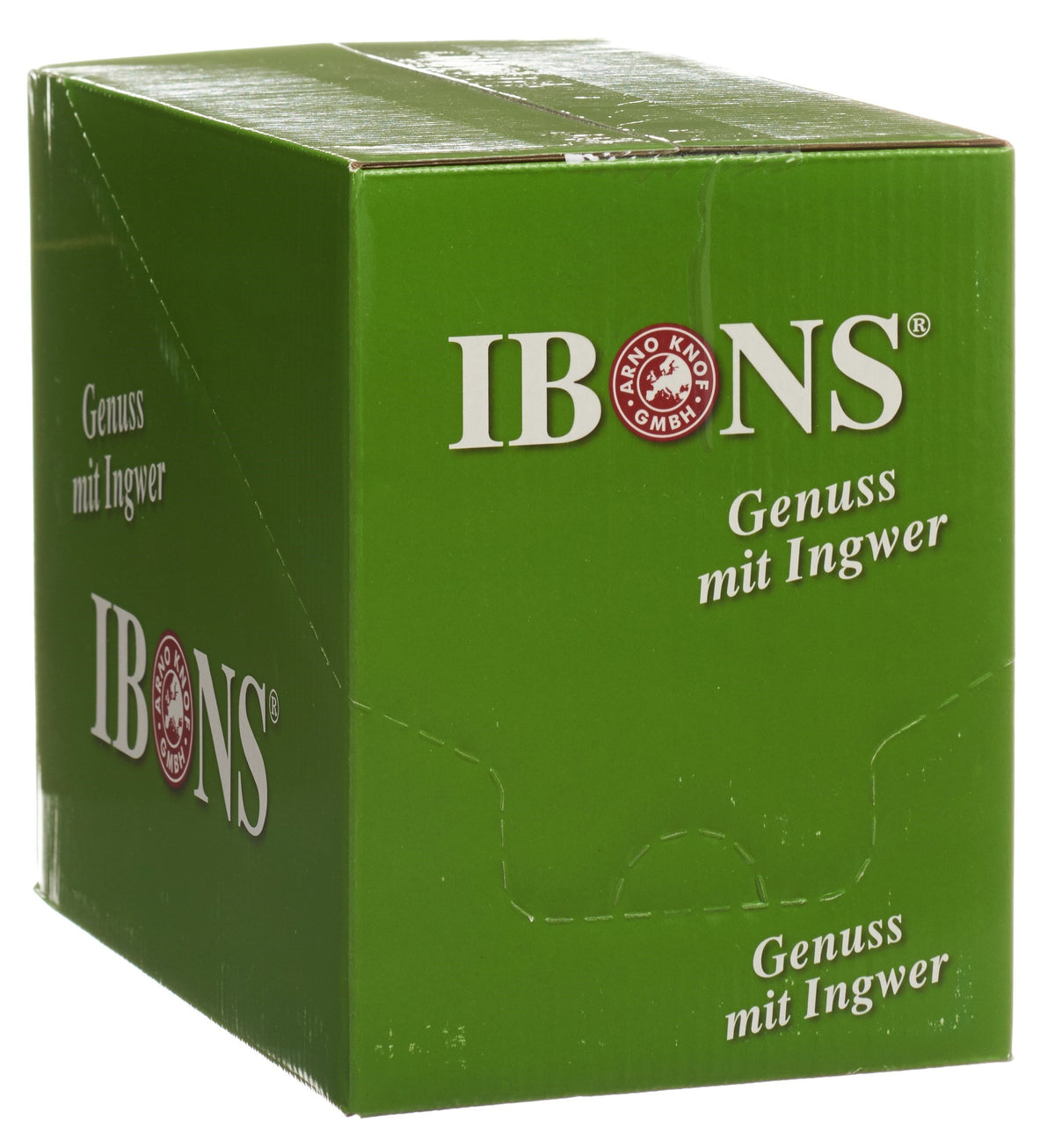 IBONS Ingwer Bonbon Zitrone ohne Zucker Display (10x75g)