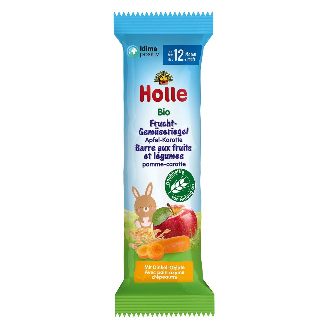 Holle Früchte-Gemüseriegel Apfel & Karotte Bio (20x25g)