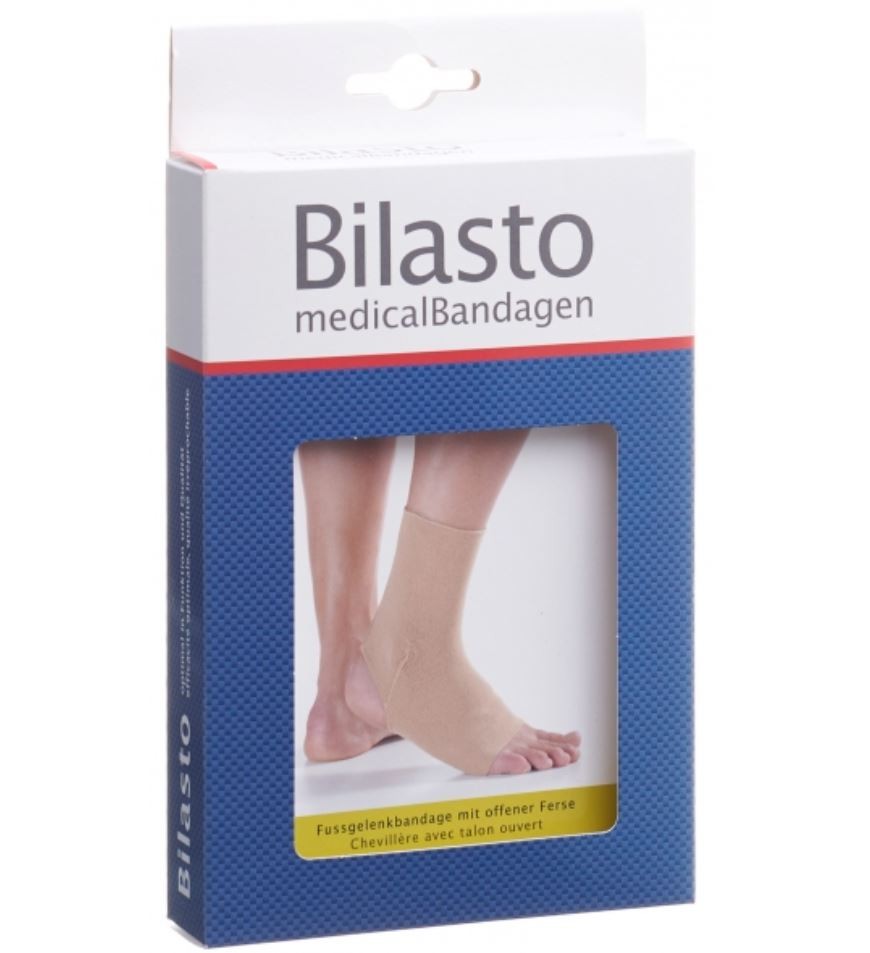 Bilasto Fussgelenkbandage Ferse offen beige M (1 Stk)