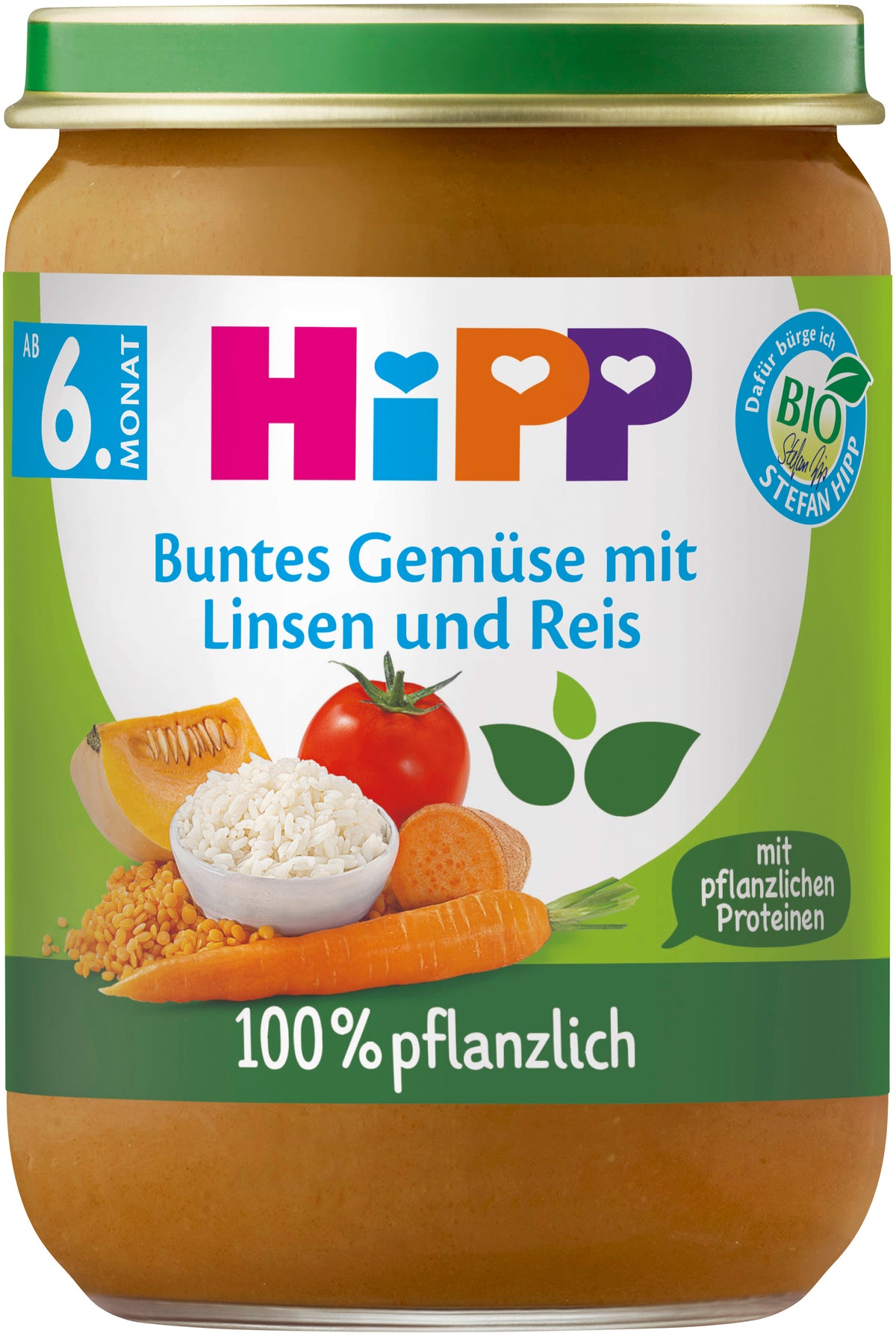 Hipp Bio Gemüse mit Linsen und Reis (190g)