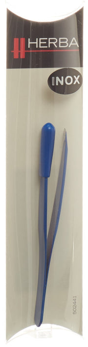 HERBA Pinzette schräg Inox blau (1 Stk)