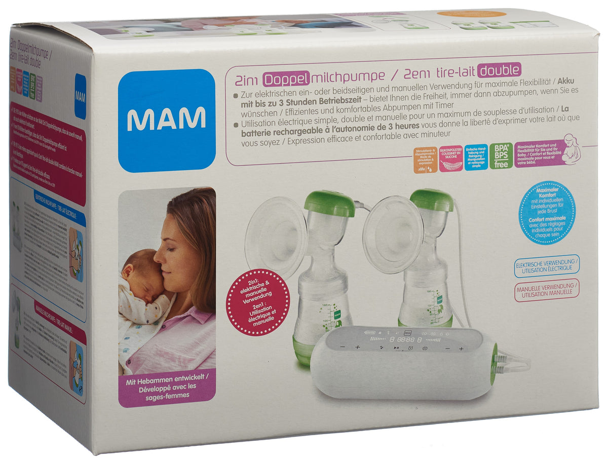 MAM 2in1 Doppelmilchpumpe elektrisch (1 Stk)
