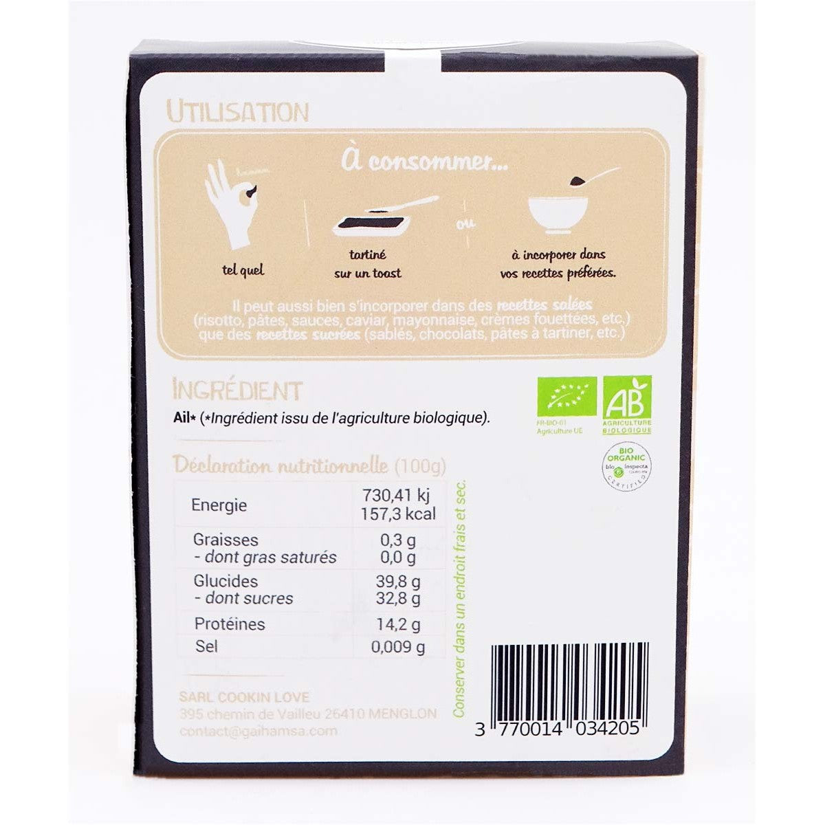 Gaïhamsa Schwarzer Knoblauch Bio 2 Knollen (2x120g)