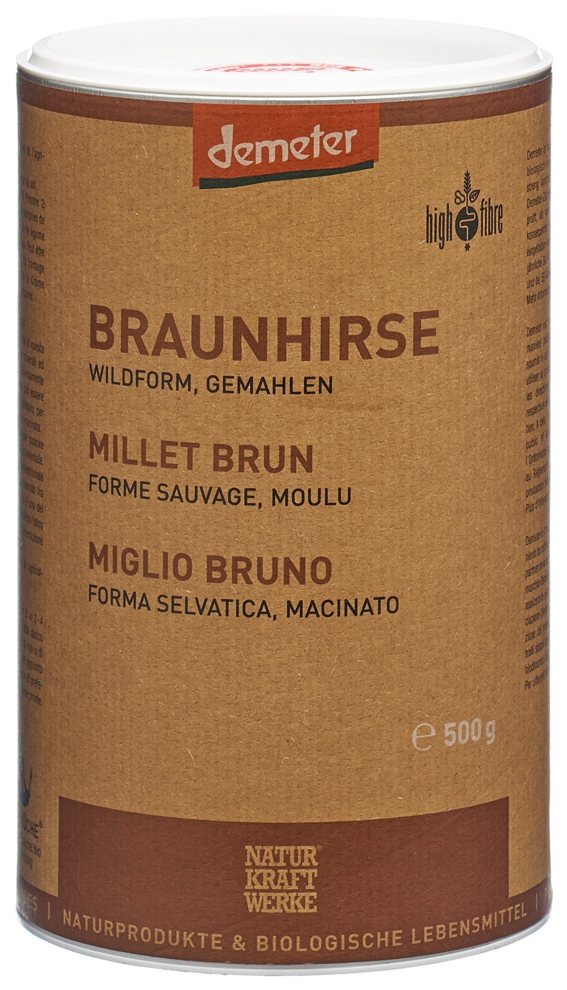 NATURKRAFTWERKE Braunhirse gemahlen Demeter (500g)