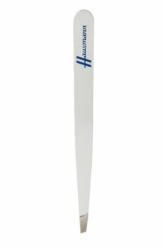 Hausmann Pinzette schräg weiss (1 Stk)
