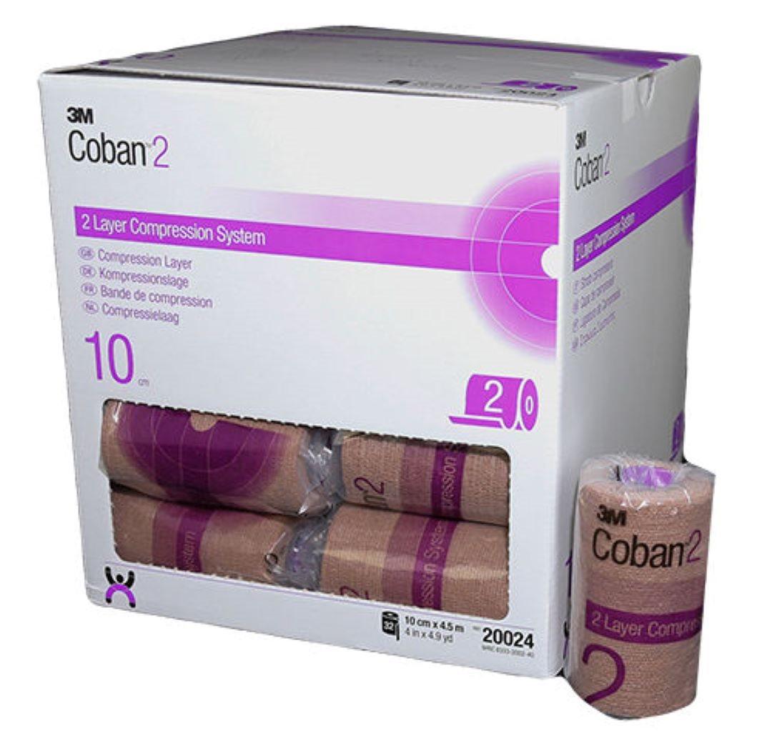 3M Coban 2 Lymph Kompressionslage 10cm x 4.5m (32 Stk)