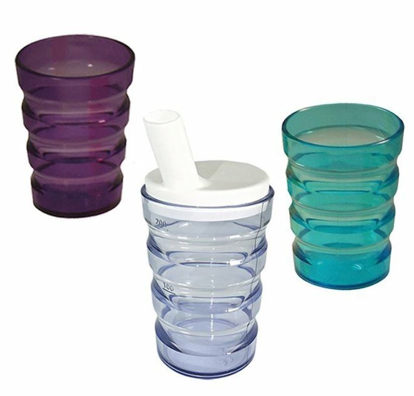 SUNDO Rillenbecher auslaufsicher 200ml blau (1 Stk)