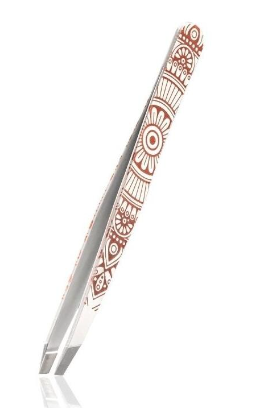 rubis Pinzette schräg Mandala Sonne roségold (1 Stk)