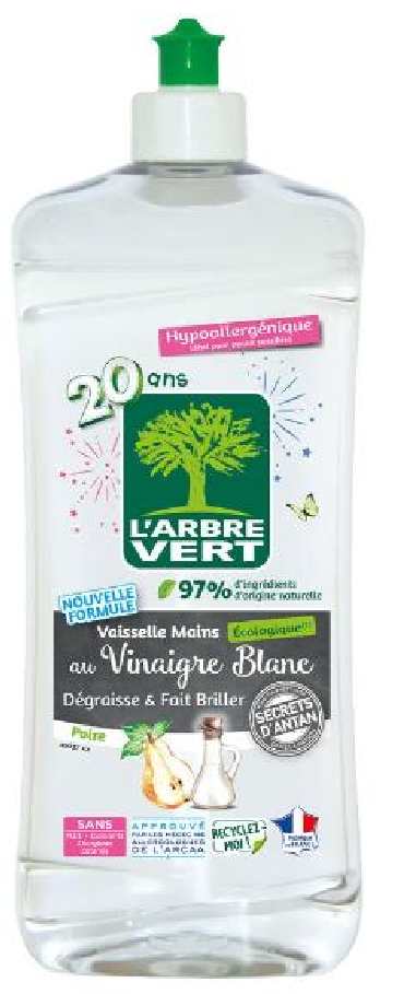 L'ARBRE VERT Geschirrspülmittel Essig Birne (750ml)
