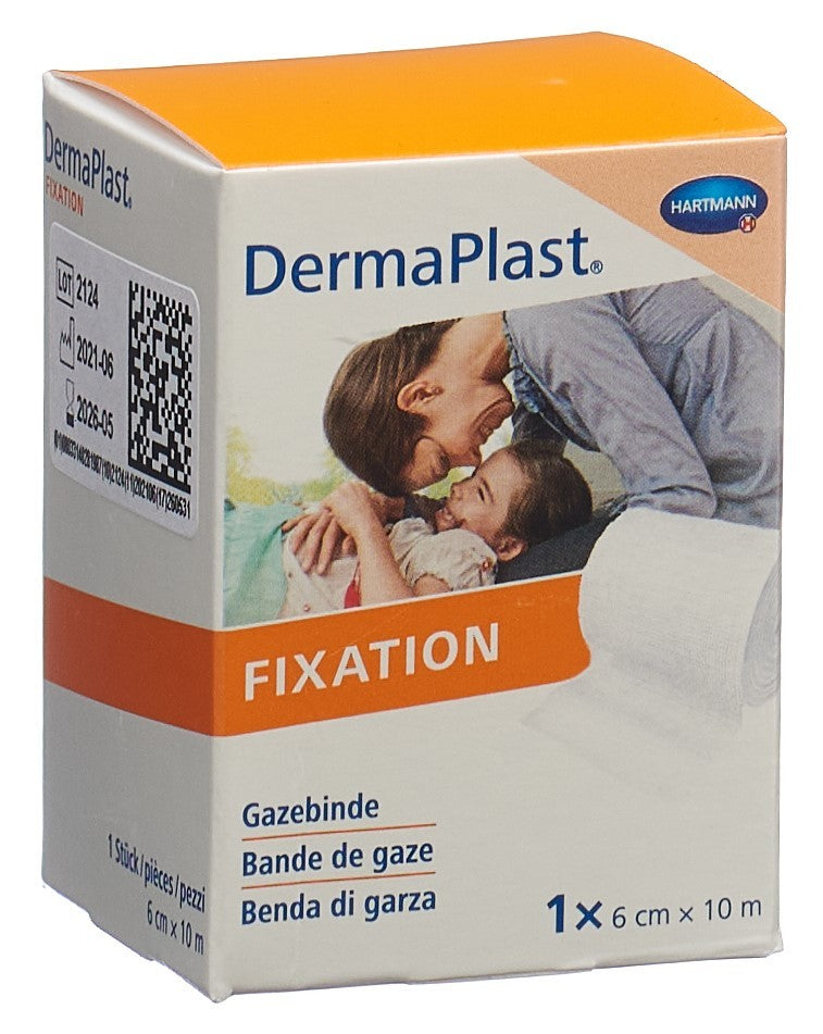 DermaPlast Gazebinde festkantig 6cmx10m (1 Stk)