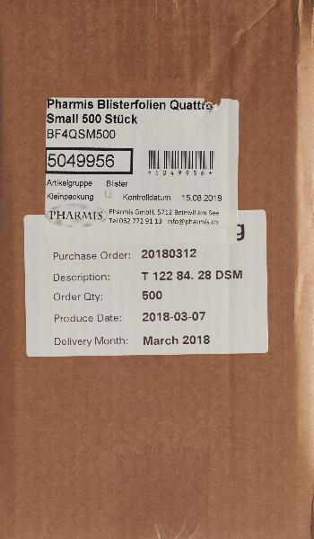 Pharmis Blisterfolien Quattro Small (500 Stk)