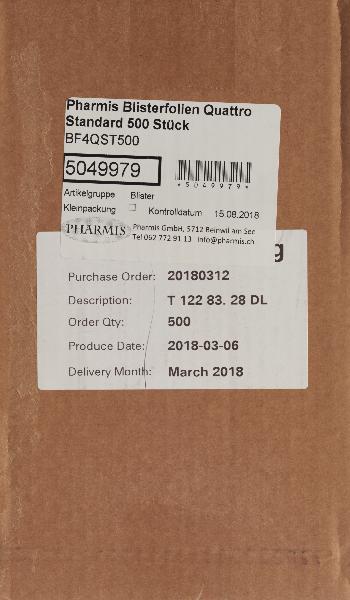 Pharmis Blisterfolien Quattro Standard (500 Stk)