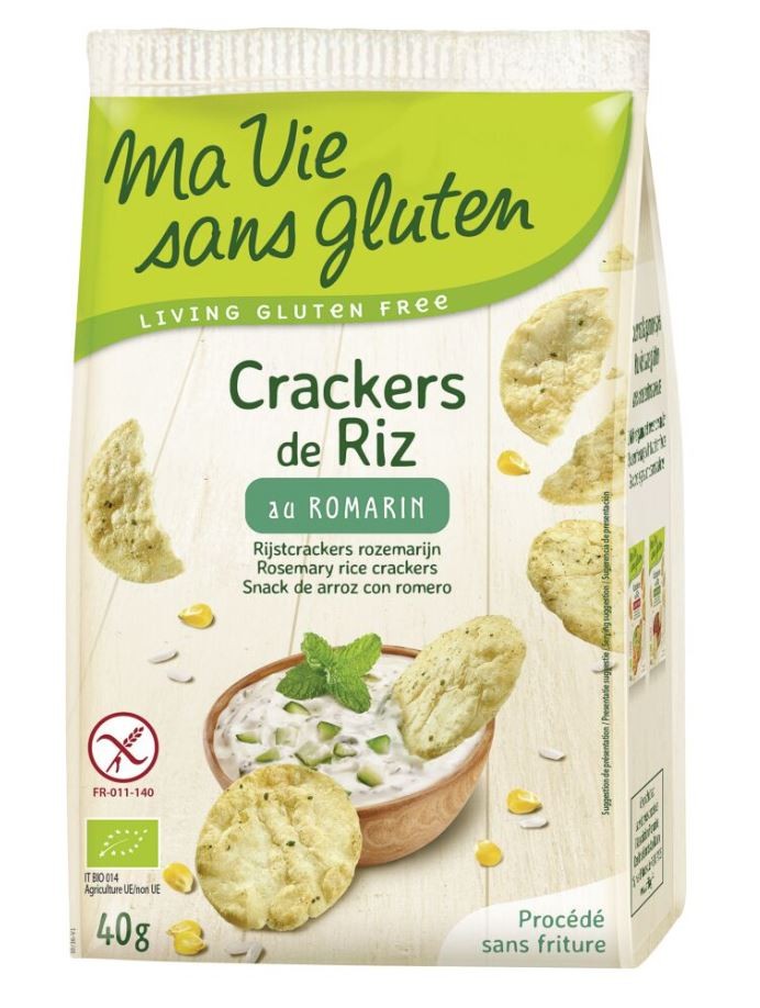 Ma vie sans gluten Reis Crackers mit Rosmarin (40g)