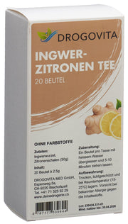 DROGOVITA Ingwer-Zitronen Tee (20 Beutel)
