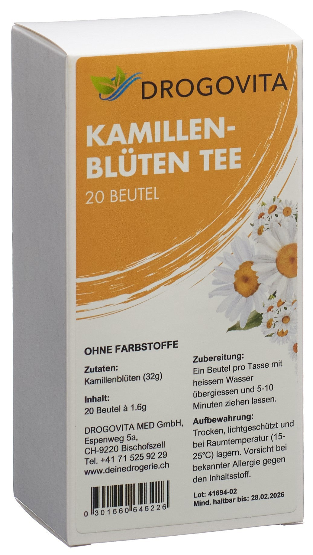 DROGOVITA Kamillen Tee (20 Beutel)