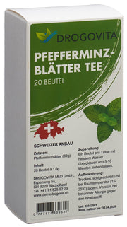 DROGOVITA Pfefferminzblätter Tee (20 Beutel)