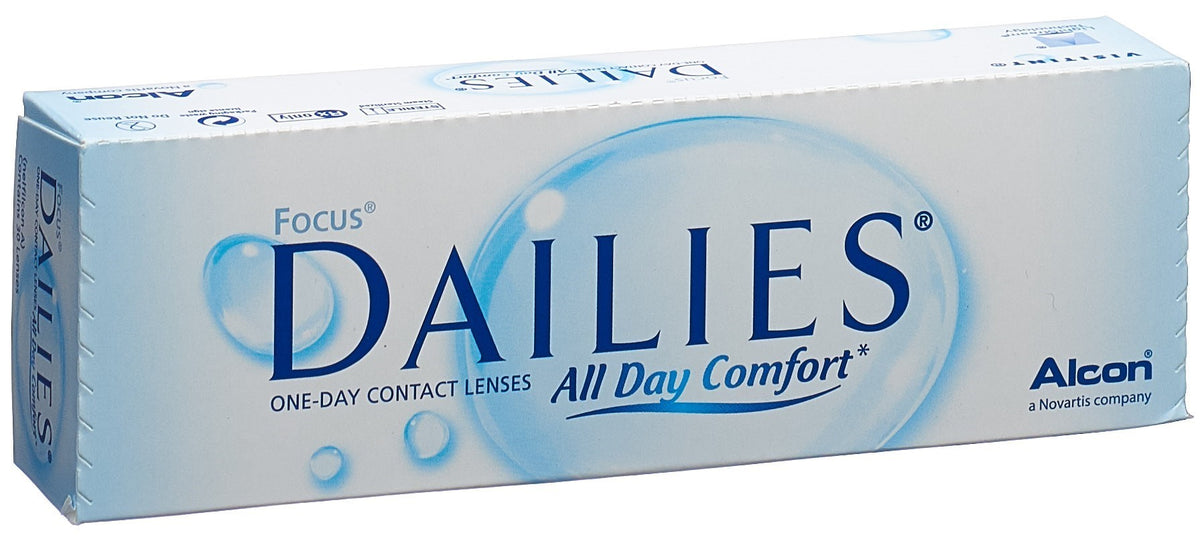 Focus DAILIES All Day Comfort, -2.75 Dioptrie, 8.6 Basiskurve, 13.8 Durchmesser (30 Stk)