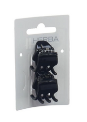 HERBA Ecofriendly Klammer 2.2cm schwarz (2 Stk)
