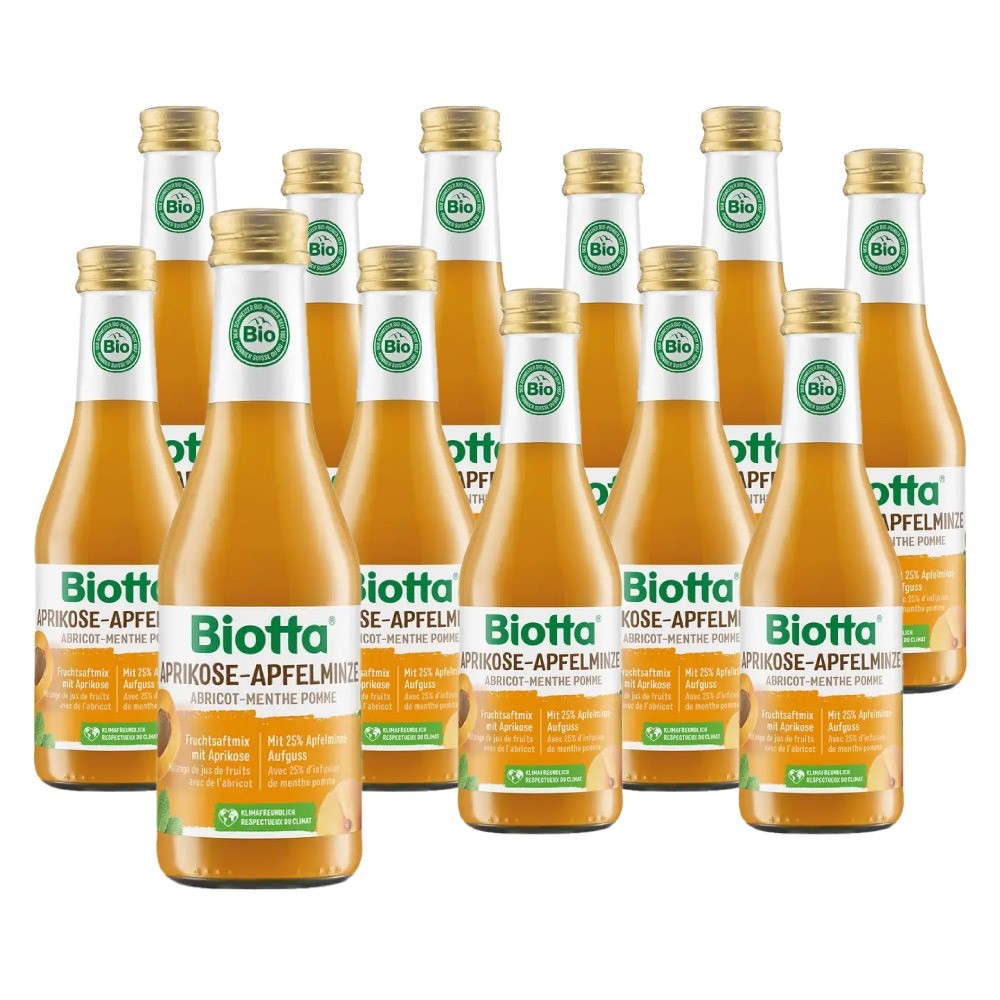 Biotta Aprikose-Apfelminze Bio (12x2.5dl)