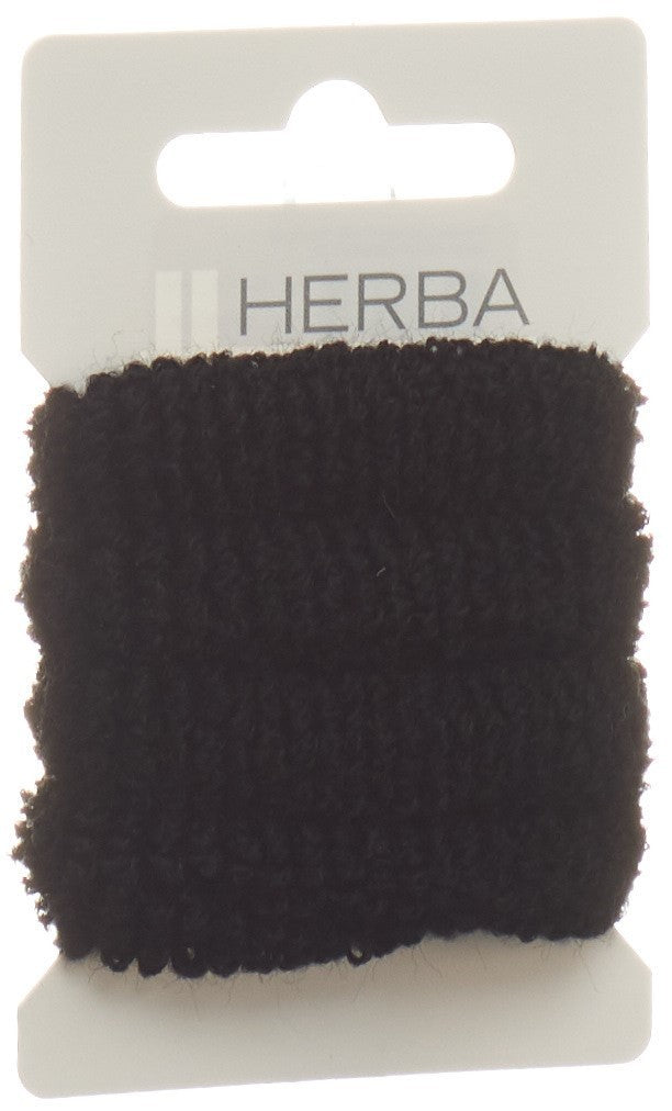 HERBA Haarbinder 4cm frottée schwarz (4 Stk)