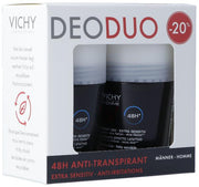 Vichy Homme Deo Roll-on Sensitive Skin 48h Duo (2x50ml)