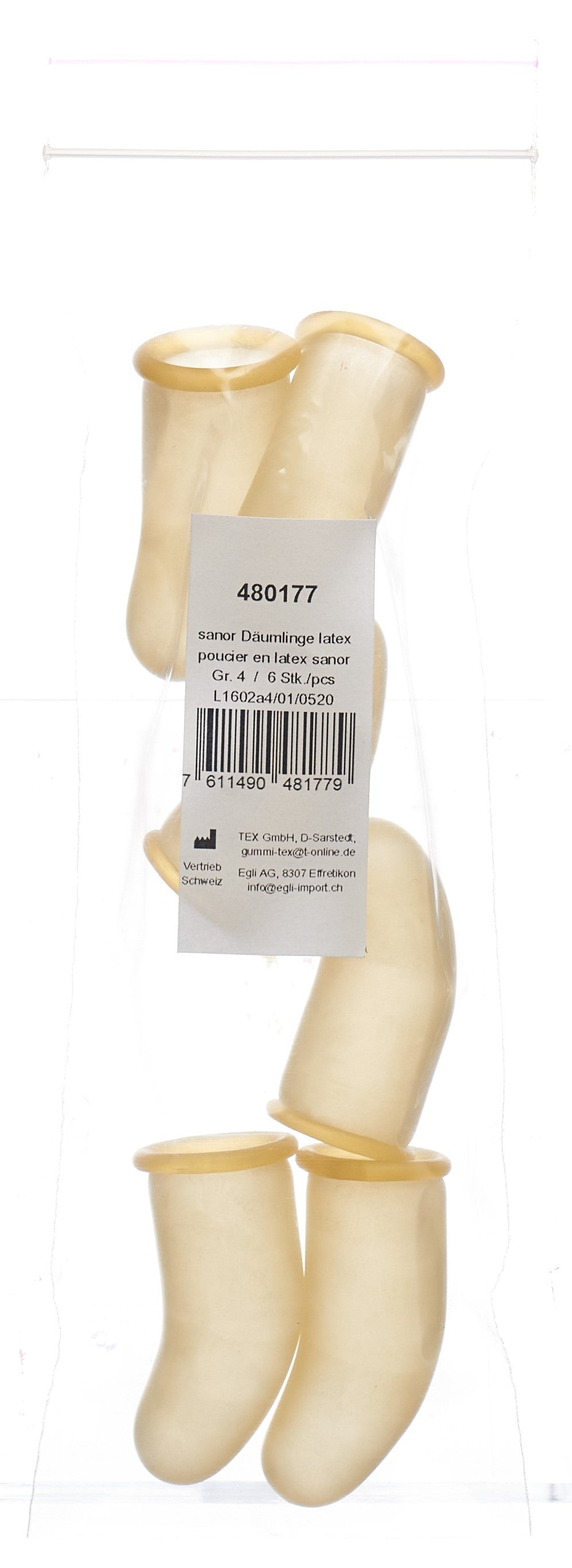 sanor Däumling Latex Gr4 Btl (6 Stk)