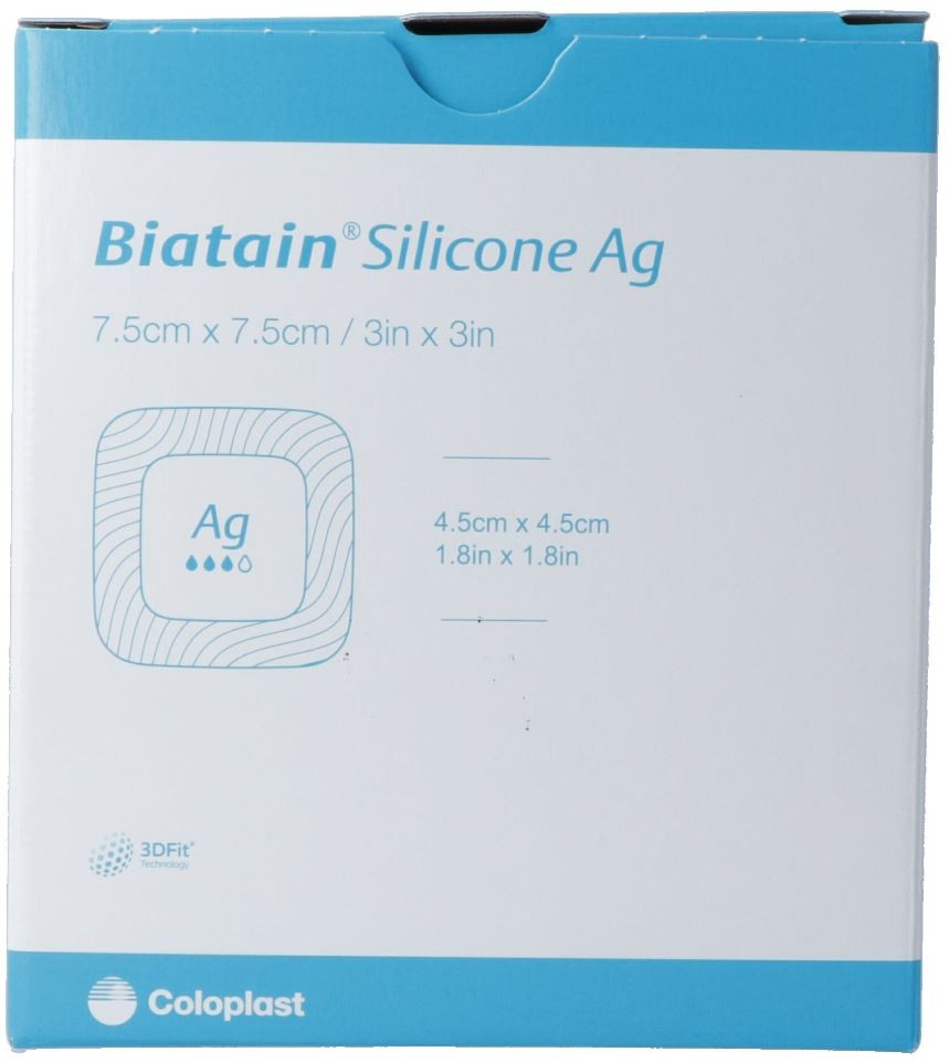 Biatain Silicone Schaumverband 7.5x7.5cm selbst-haftend (5 Stk)