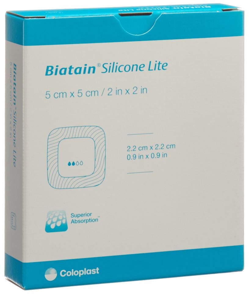 Biatain Silicone Lite Schaumverband 5x5cm (5 Stk)