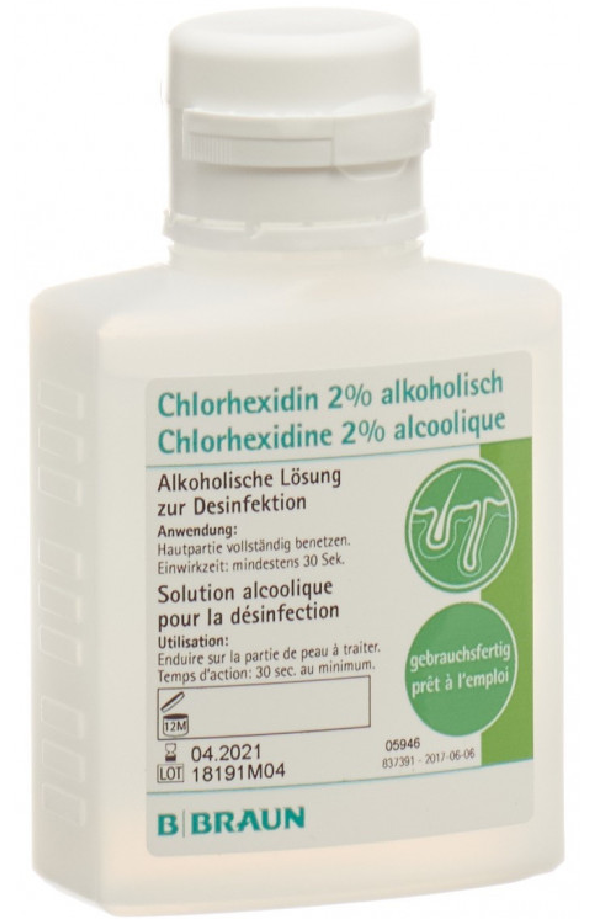 B. BRAUN Chlorhexidin Tinktur 2 % ungefärbt (20x250ml)