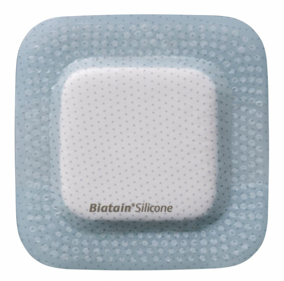 Biatain Silicone Schaumverband 10x10cm selbst-haftend (10 Stk)