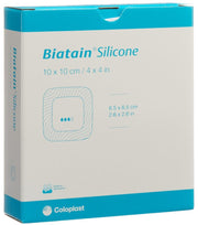 Biatain Silicone Schaumverband 10x10cm selbst-haftend (10 Stk)